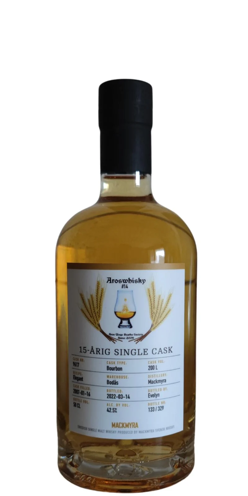 Mackmyra 15 Year Old Aroswhisky #14 Single Cask Whisky | 500ML - Whiskey
