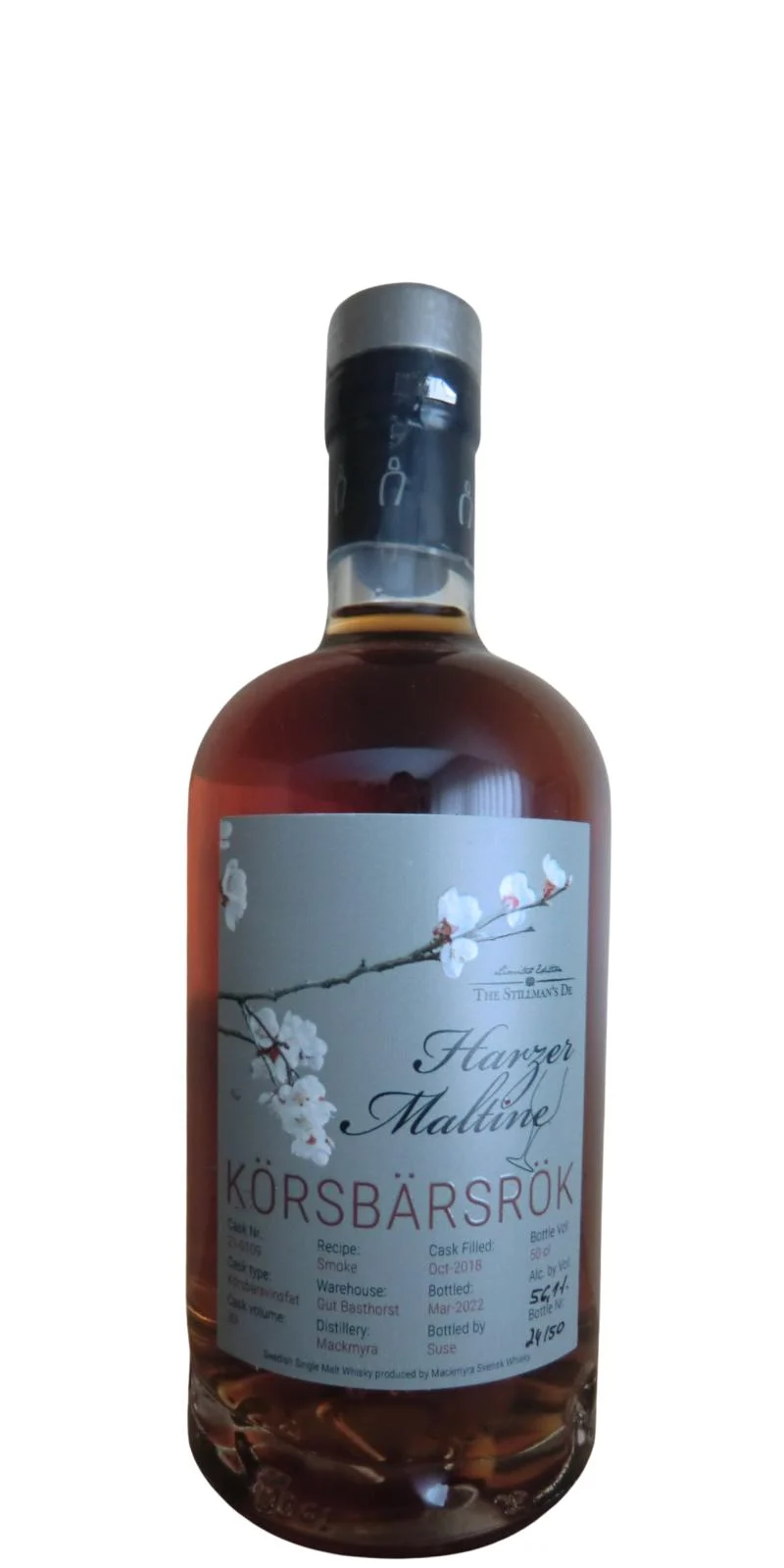 Mackmyra Körsbärsrök Harzer Maltine Cherry Wine Cask Whisky | 500ML - Whiskey