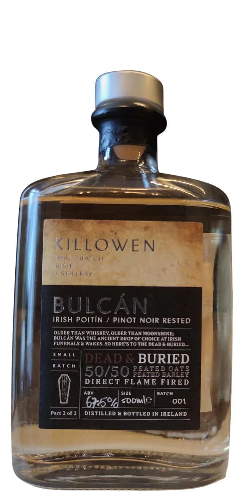 Killowen Dead & Buried Bulcan Pinot Noir Irish Poitin | 500ML - Whiskey
