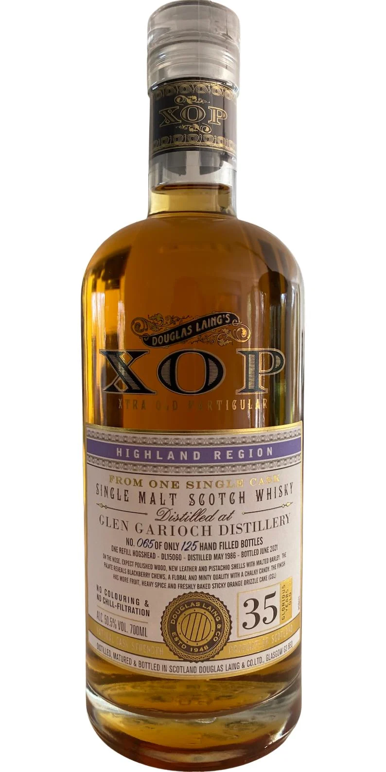 Glen Garioch 1986 DL XOP - Xtra Old Particular 35 Year Old 2021 Release (Cask #DL 15060) Single Malt Scotch Whisky | 700ML