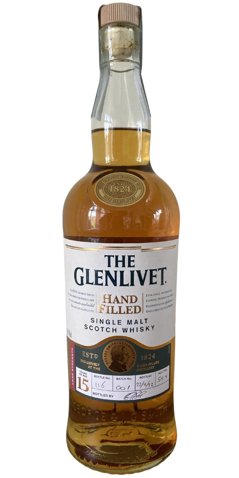 Glenlivet 15 Year Old Hand Filled 15 Year Old Scotch Whisky | 700ML - Whiskey