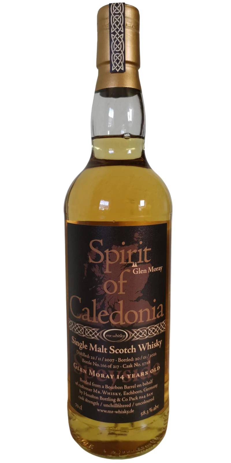 Glen Moray 2007 Mr.Whisky Spirit of Caledonia 14 Year Old Scotch Whisky | 700ML - Whiskey