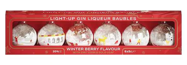 Light-Up Gin Liqueur Baubles | 6x50ML