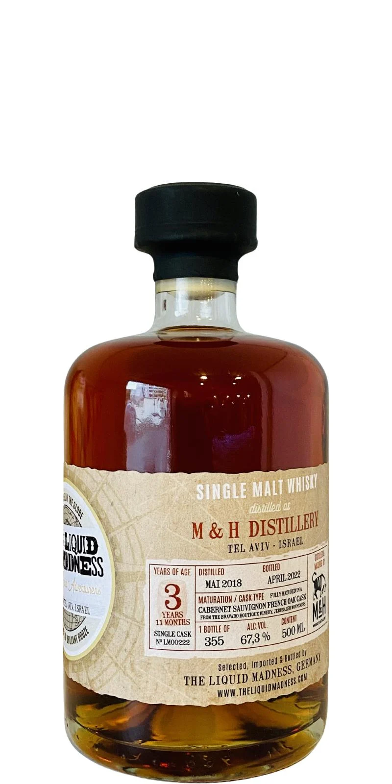 M&H 2018 The Liquid Madness Spirit Adventures Single Malt Whisky | 500ML - Whiskey