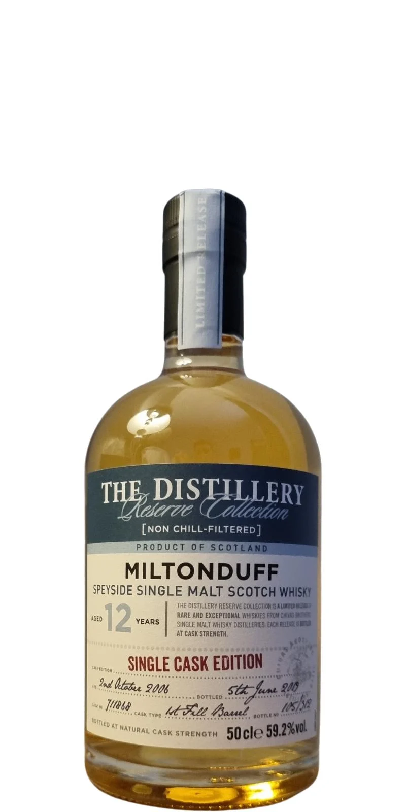 Miltonduff 2006 The Distillery Reserve Collection 12 Year Old 2019 Release (Cask #711868) Single Malt Scotch Whisky | 500ML - Whiskey