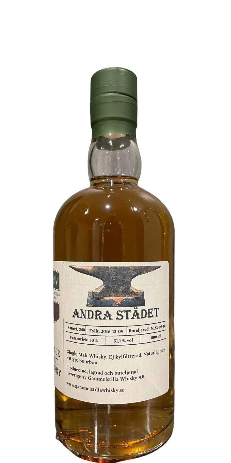 Gammelstilla 2016 Private Cask - Andra Stadet 5 Year Old Whisky | 500ML