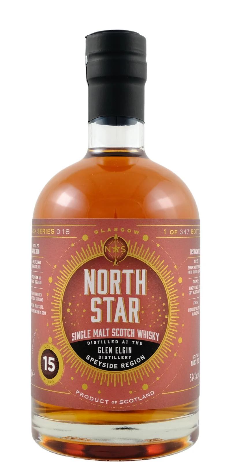 Glen Elgin 2006 (North Star Spirits) 15 Year Old Cask Series 018 Scotch Whisky | 700ML - Whiskey