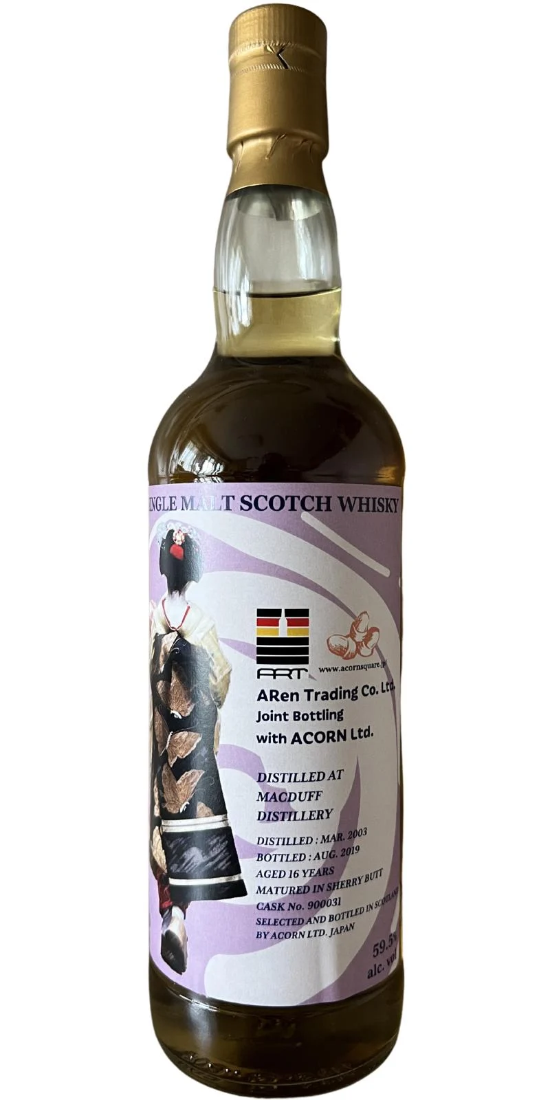 Macduff 2003 (Alambic Classique) ARen Trading Co. Ltd. Joint Bottling with Acorn Ltd. (Cask #900031) 16 Year Old 2019 Release Single Malt Scotch Whisky | 700ML - Whiskey