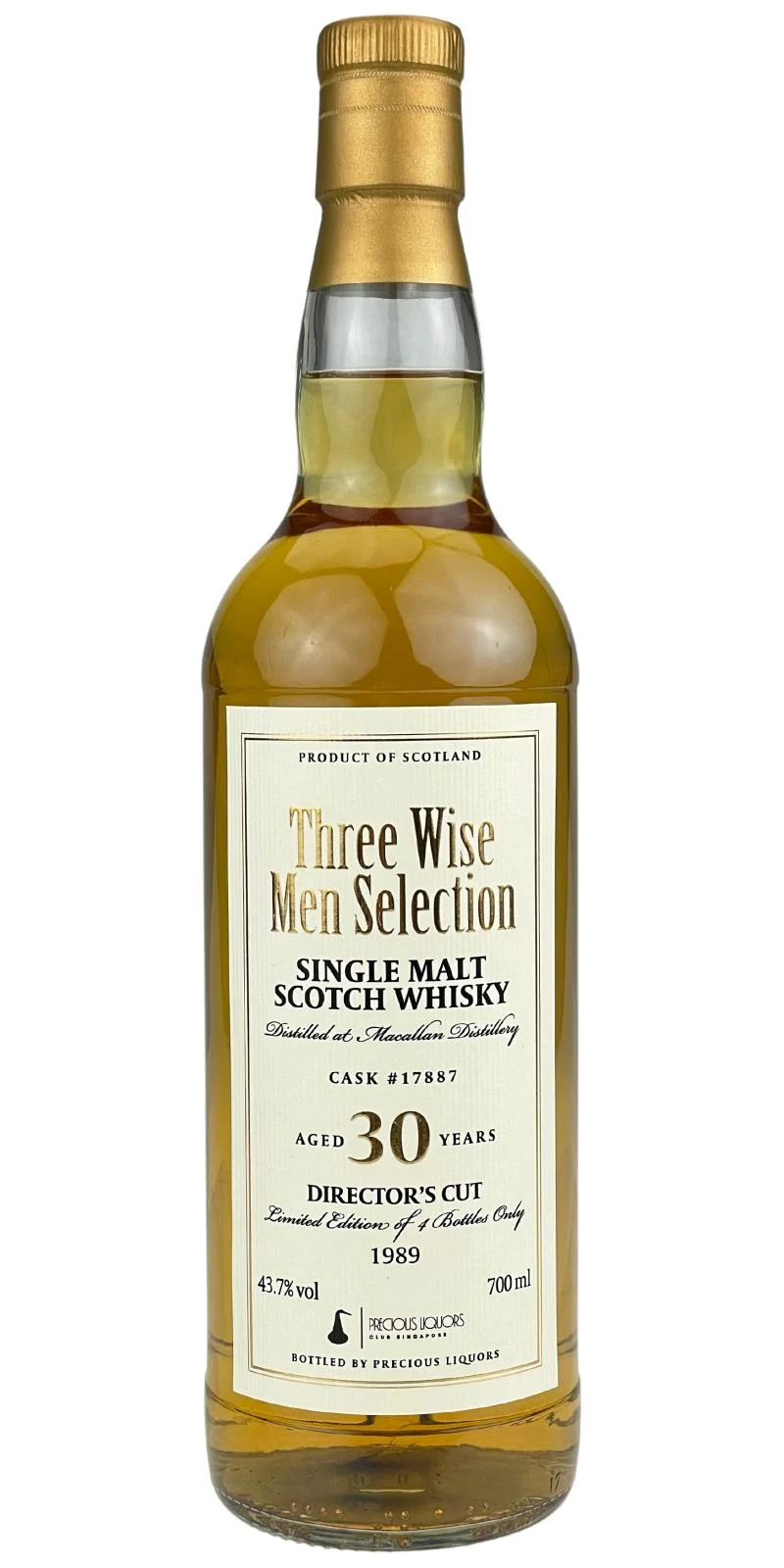 Macallan 1989 PrLi Three Wise Men Selection (Cask #17887) 30 Year Old 2019 Release Single Malt Scotch Whisky | 700ML - Whiskey