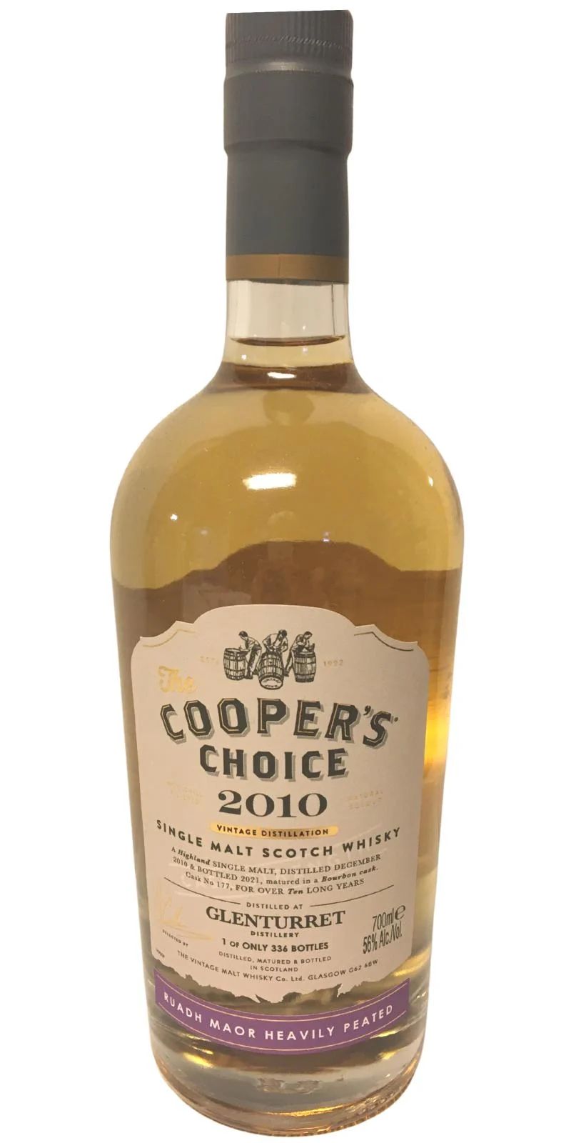 Glenturret 2010 VM Ruadh Maor The Cooper's Choice 10 Year Old 2021 Release (Cask #177) Single Malt Scotch Whisky | 700ML - Whiskey