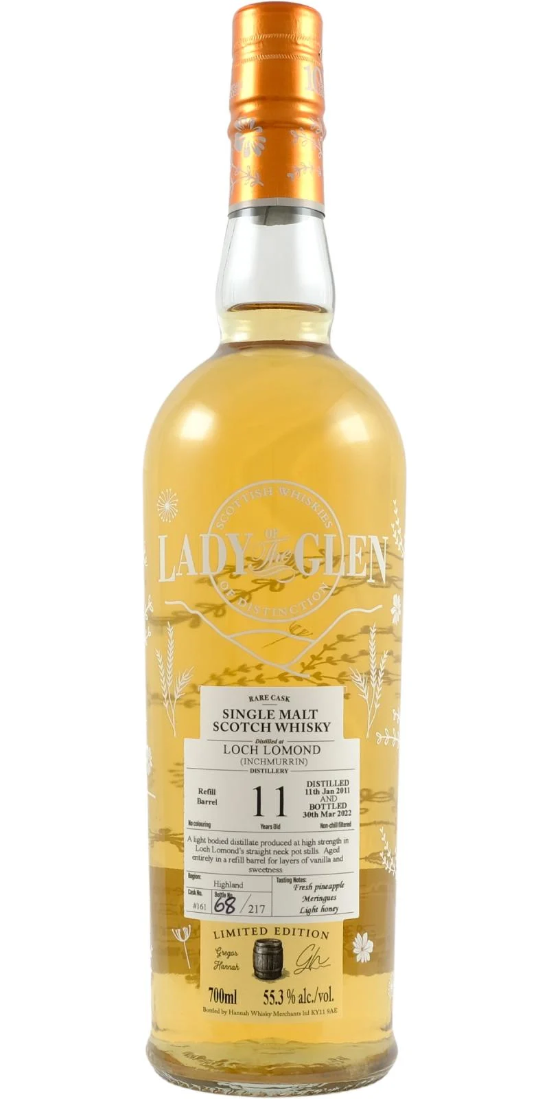 Inchmurrin 2011 (Lady of the Glen) 11 Year Old Rare Cask Scotch Whisky | 700ML - Whiskey