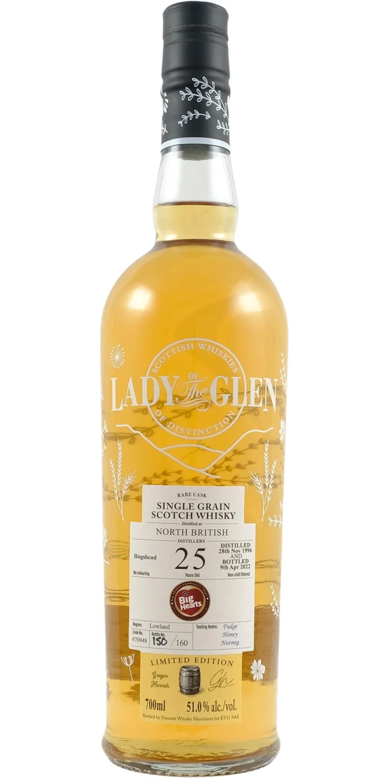 North British 1996 (Lady of the Glen) 25 Year Old Rare Cask Scotch Whisky | 700ML - Whiskey