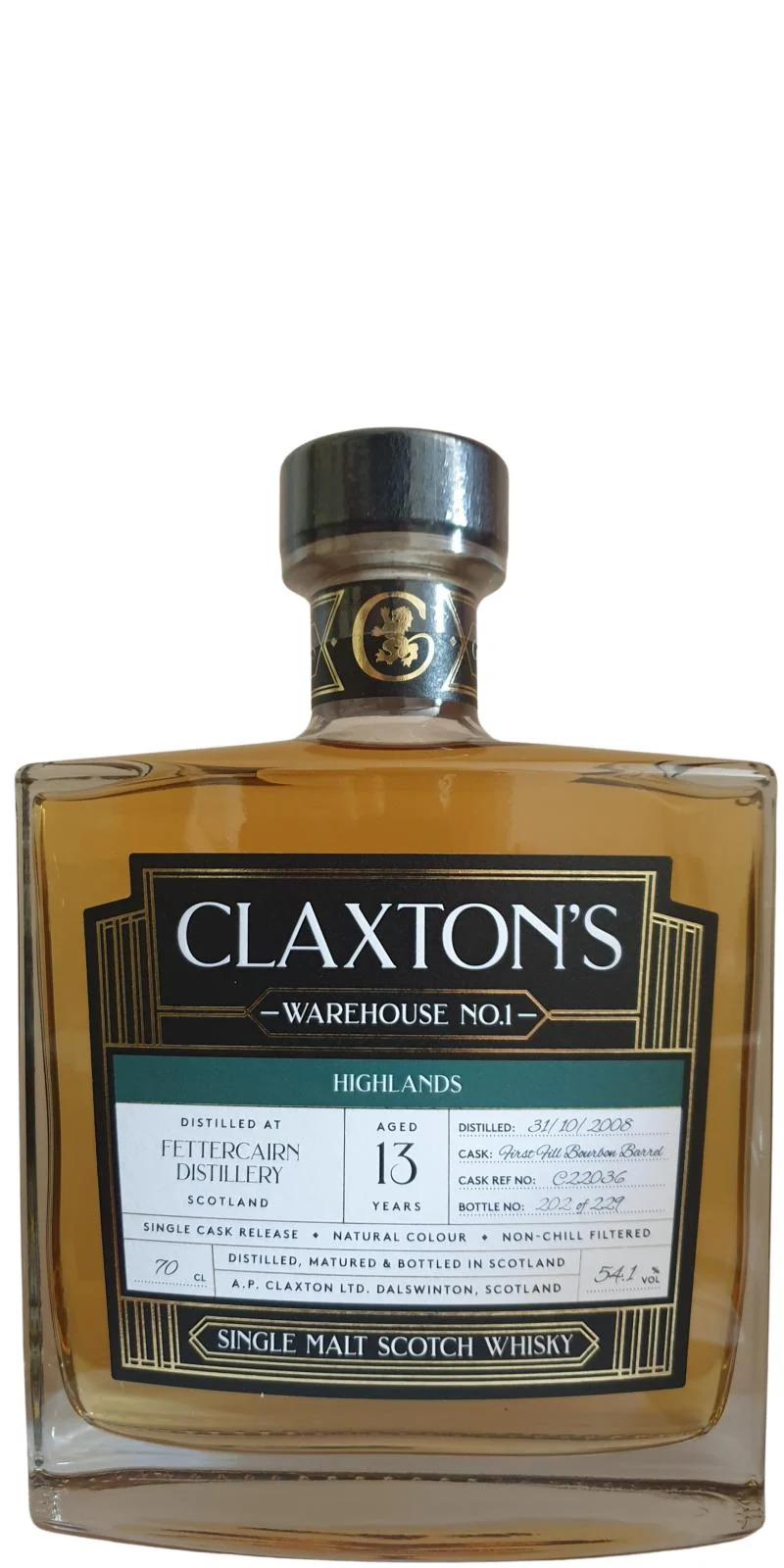 Fettercairn 2008 (Claxton's) Warehouse No. 1 Scotch Whisky | 700ML - Whiskey