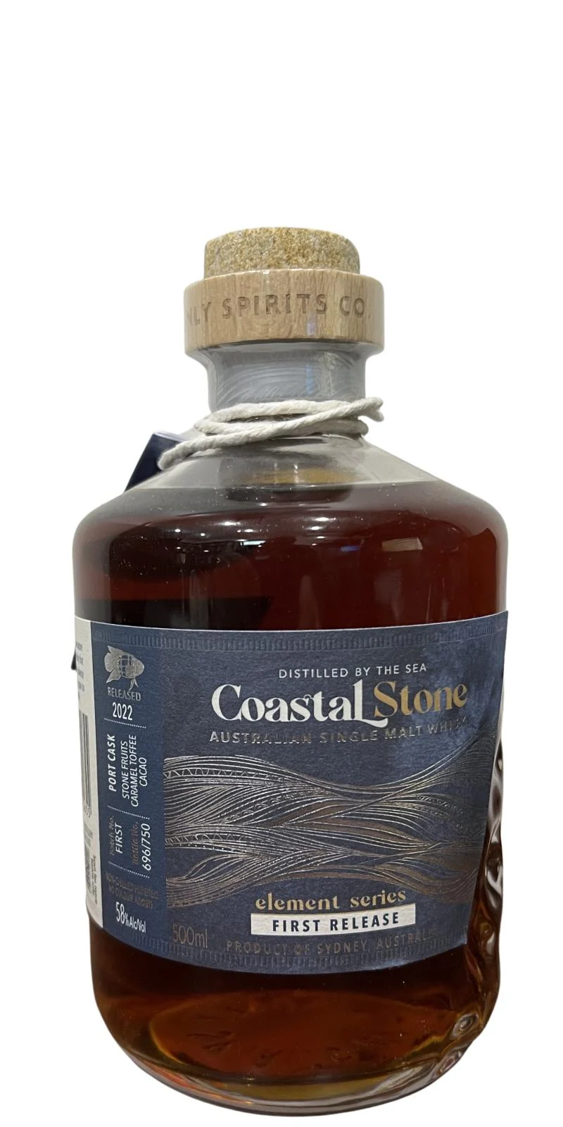Coastal Stone Elements First Release Port Cask Australian Single Malt Whisky | 500ML - Whiskey