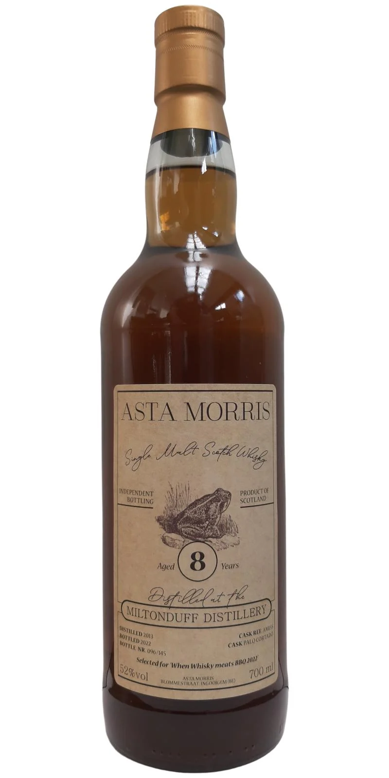 Miltonduff 2013 (Asta Morris) 8 Year Old Single Malt Scotch Whisky | 700ML - Whiskey