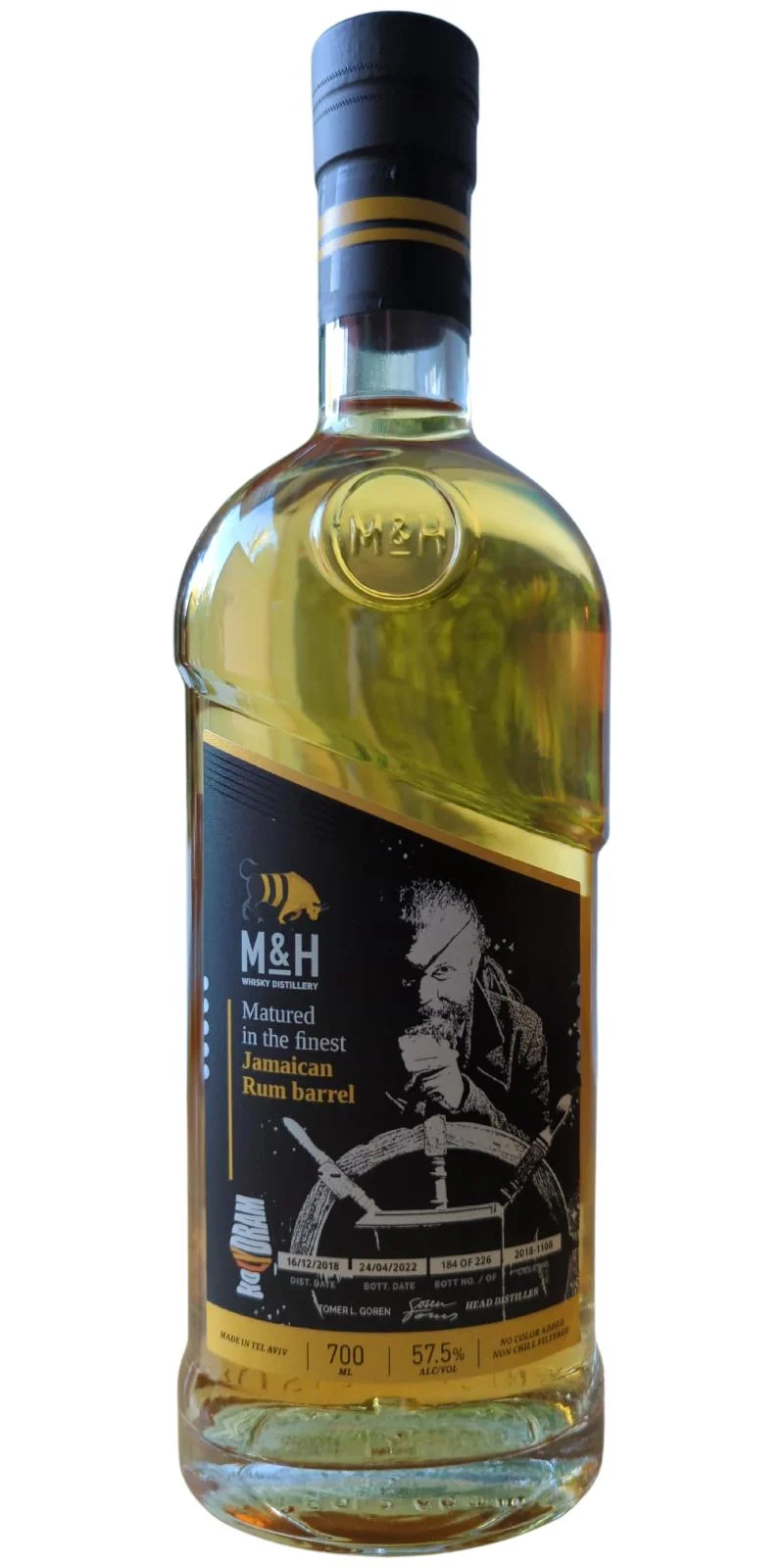M&H 2018 Matured in The Finest Jamaican Rum Barrel Irish Whiskey | 700ML