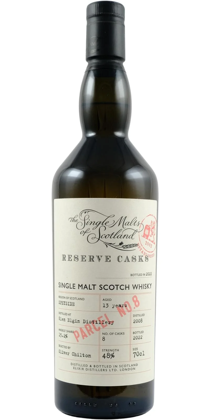 Glen Elgin 2008 The Single Malts of Scotland Parcel No 8 Reserve Casks Whisky escocés | 700ML
