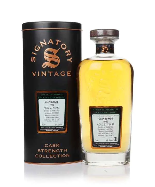 Glenburgie 27 Year Old 1995 (cask 6667 & 6675) - Cask Strength Collection (Signatory) | 700ML