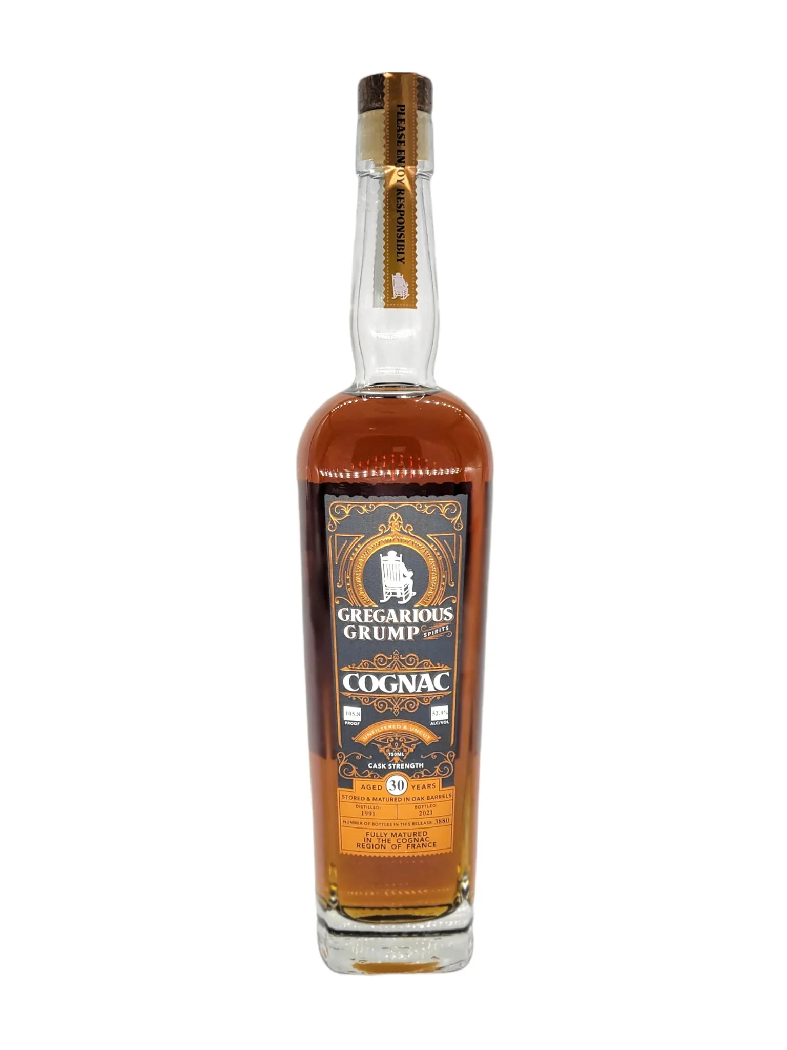 Gregarious Grump Cask Strength 30 Year Old Cognac