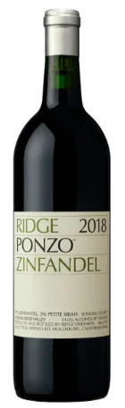 2018 | Ridge Vineyards | Ponzo Vineyard Zinfandel - Wine