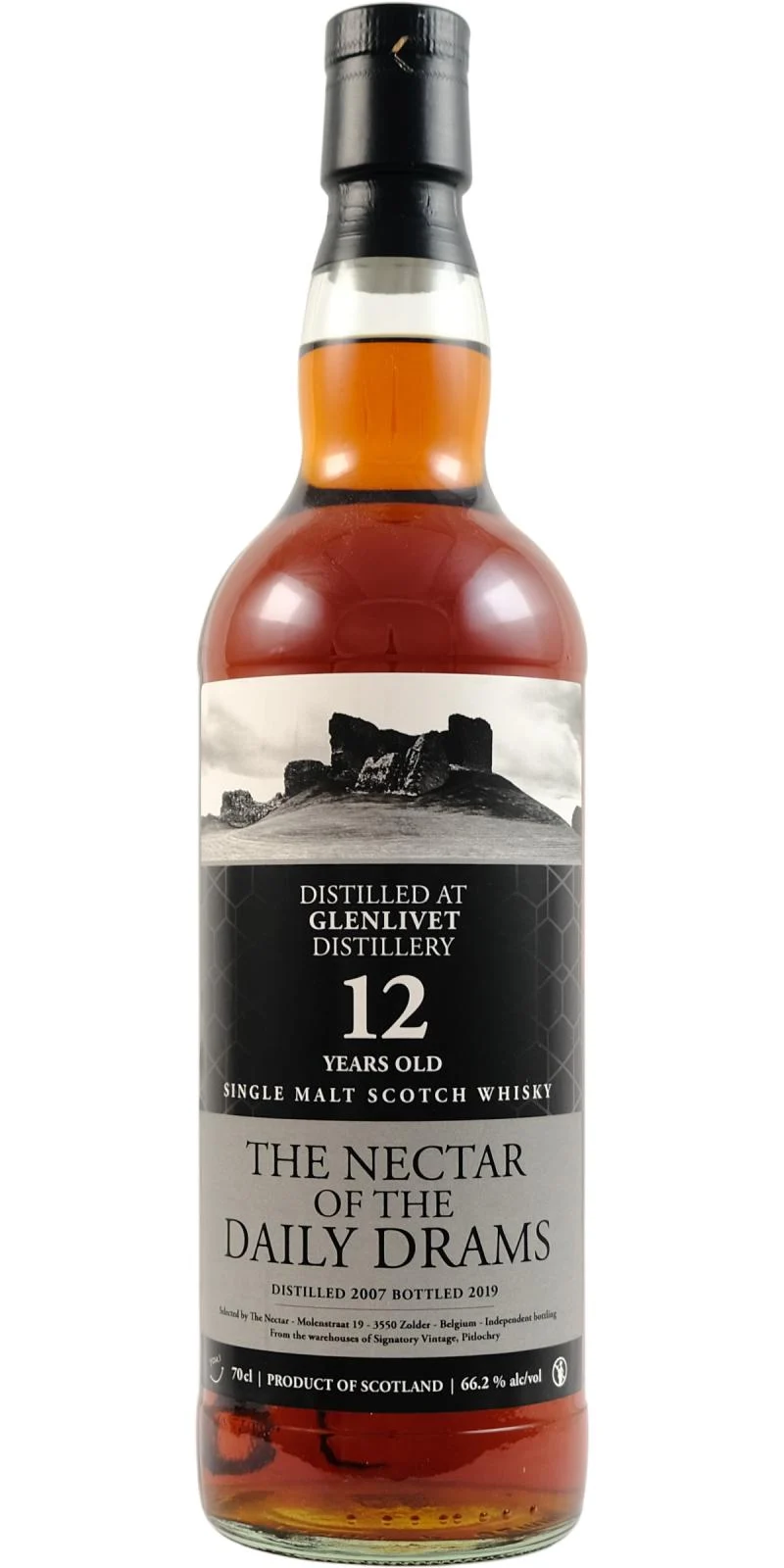 Glenlivet 2007 (Daily Dram) El néctar de los Daily Drams Lanzamiento de 12 años en 2019 (Barril n.° 900184) Whisky escocés de malta simple | 700ML