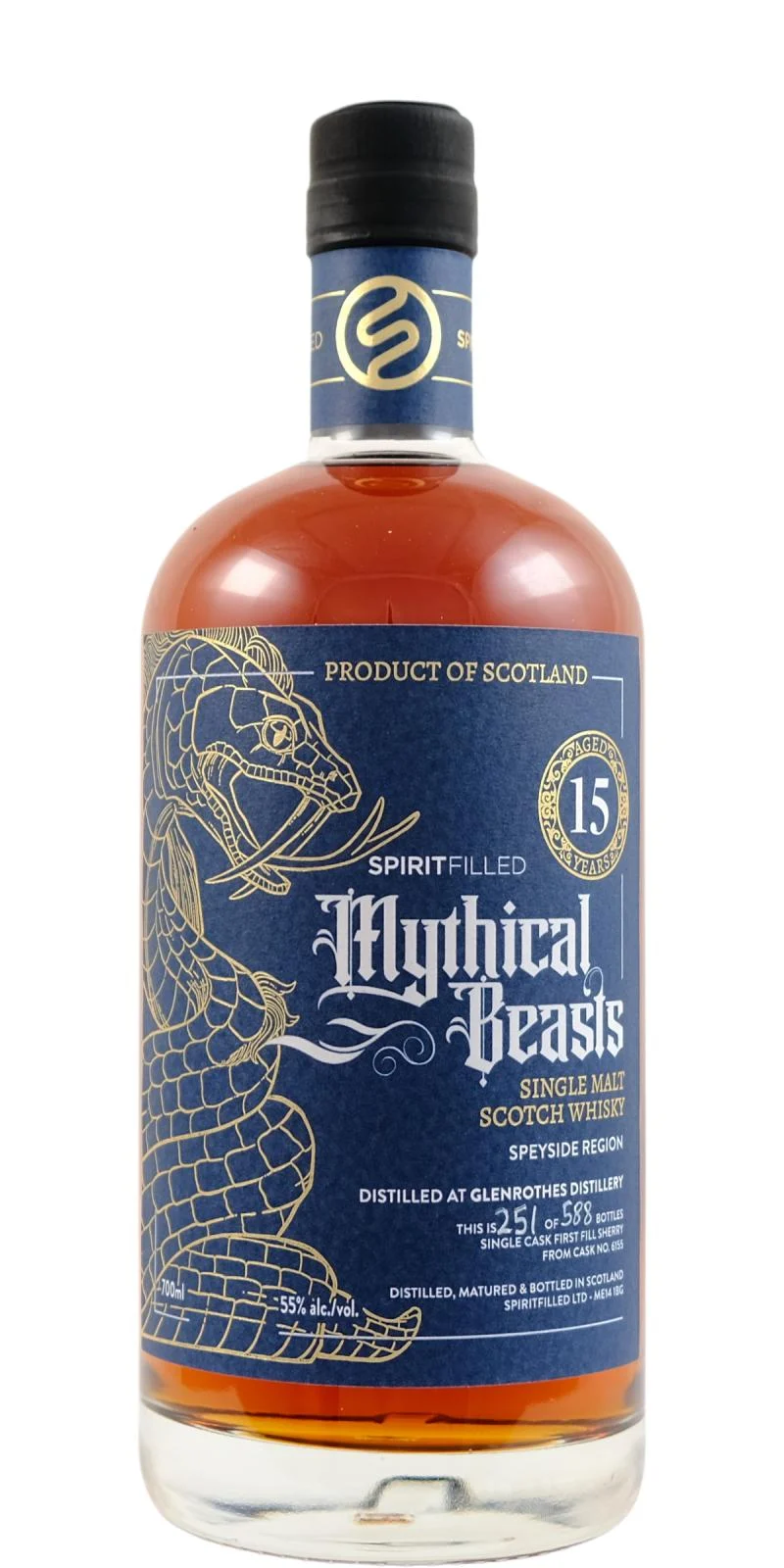 Glenrothes 15-year-old SpFi Mythical Beasts 15 Year Old 2021 Release (Cask #6155) Single Malt Scotch Whisky | 700ML