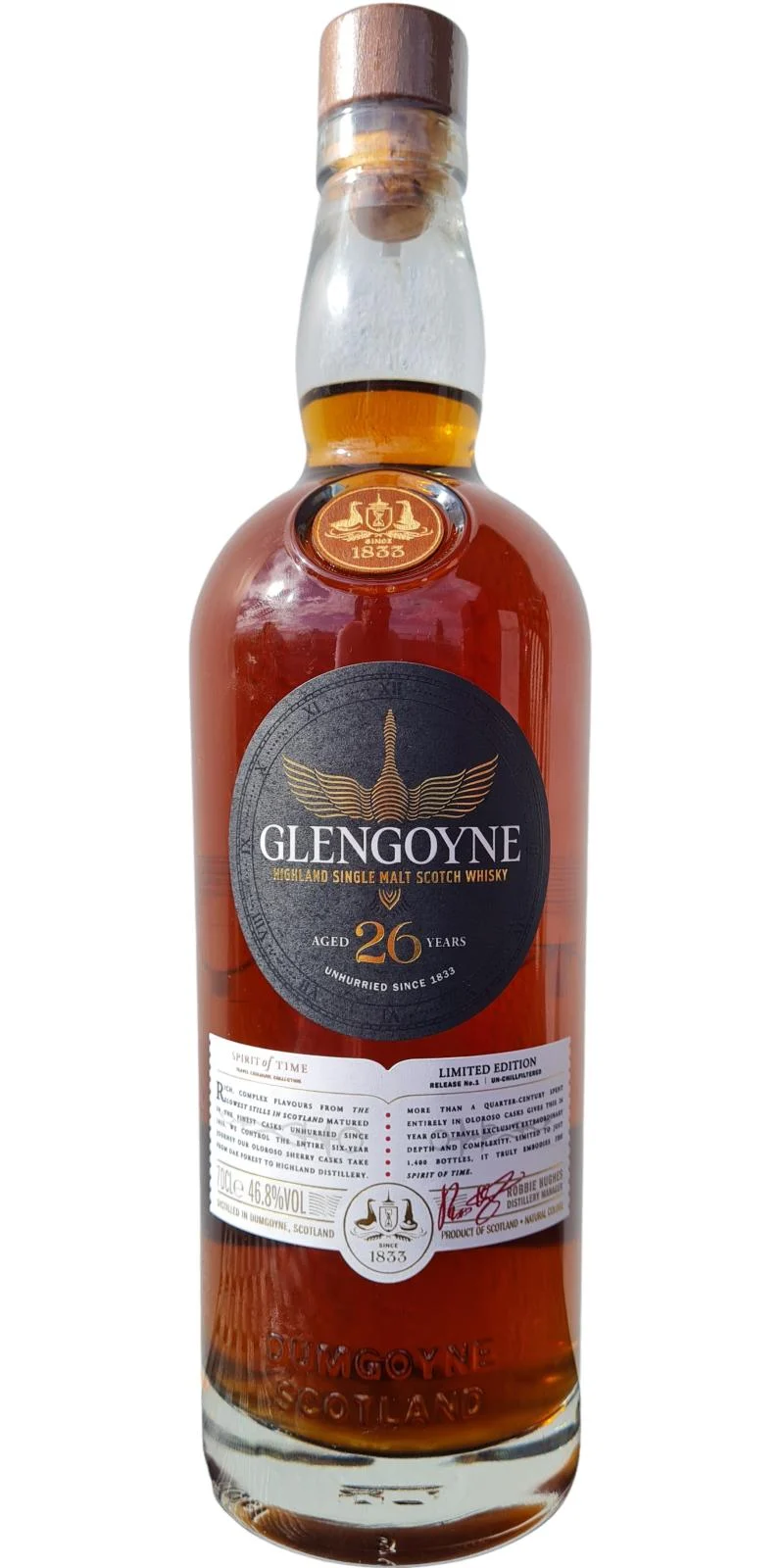 Glengoyne 26 Year Old Spirit of Time Single Malt Scotch Whisky | 700ML - Whiskey