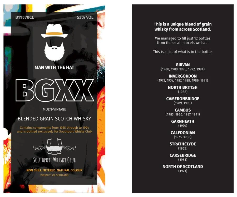 Blended Grain BGXX (Morrison Scotch Whisky Distillers) Man with the Hat Blended Scotch Whisky | 700ML - Whiskey