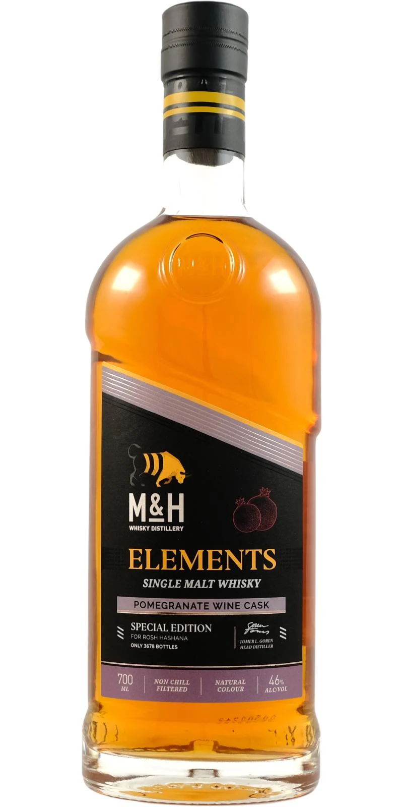 M&H Elements Pomegranate Wine Cask Single Malt Whisky | 700ML - Whiskey