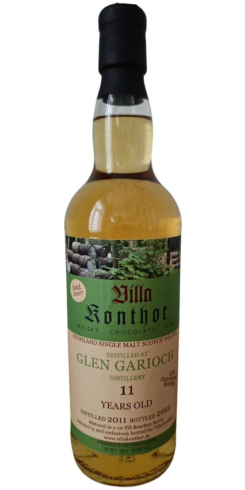 Glen Garioch 2011 (Villa Konthor) 15th Anniversary Bottling (11 Year Old) Highland Single Malt Scotch Whisky | 700ML - Whiskey