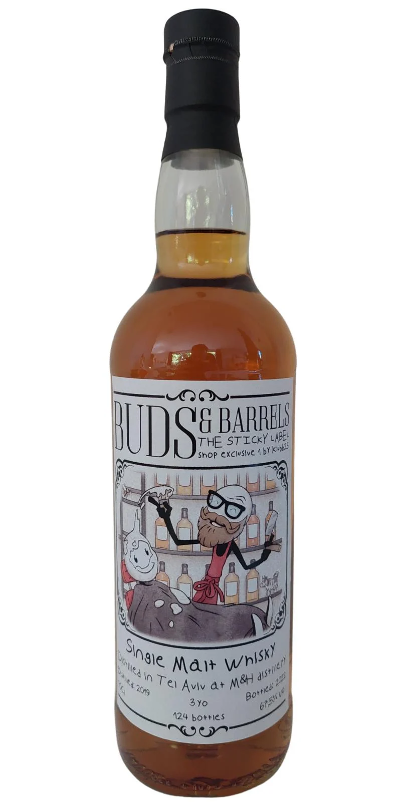 M&H 2019 (Klubb23) The Sticky Label - Shop Exclusive (3 Year Old) Single Malt Whisky | 700ML