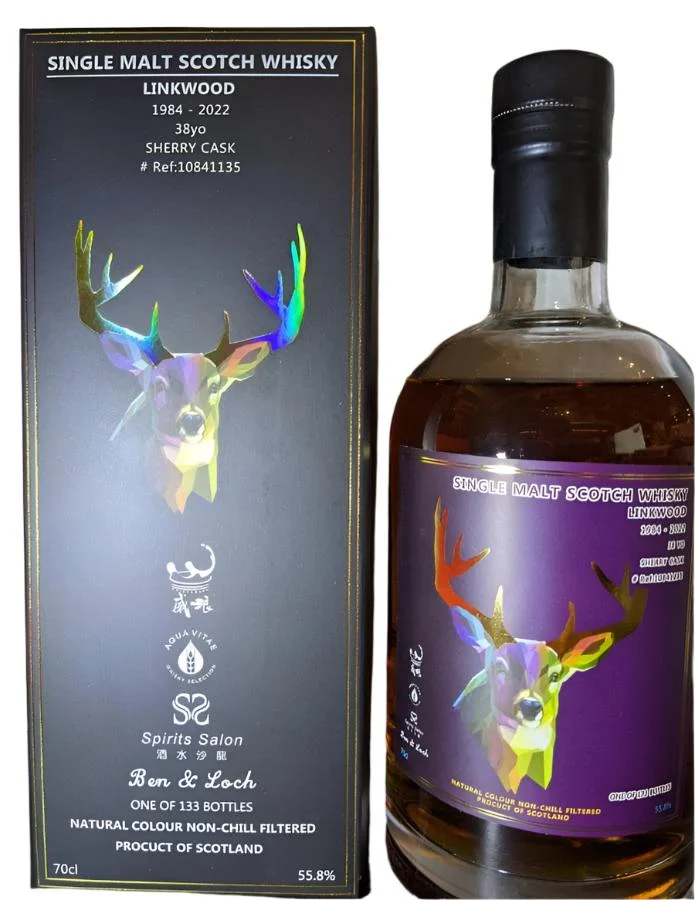 Linkwood 1984 Spirits Salon Deer (38 Year Old) Single Malt Scotch Whisky | 700ML - Whiskey