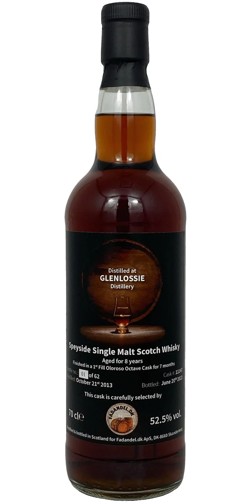 Glenlossie 2013 F.dk (8 Year Old) Speside Single Malt Scotch Whisky | 700ML - Whiskey