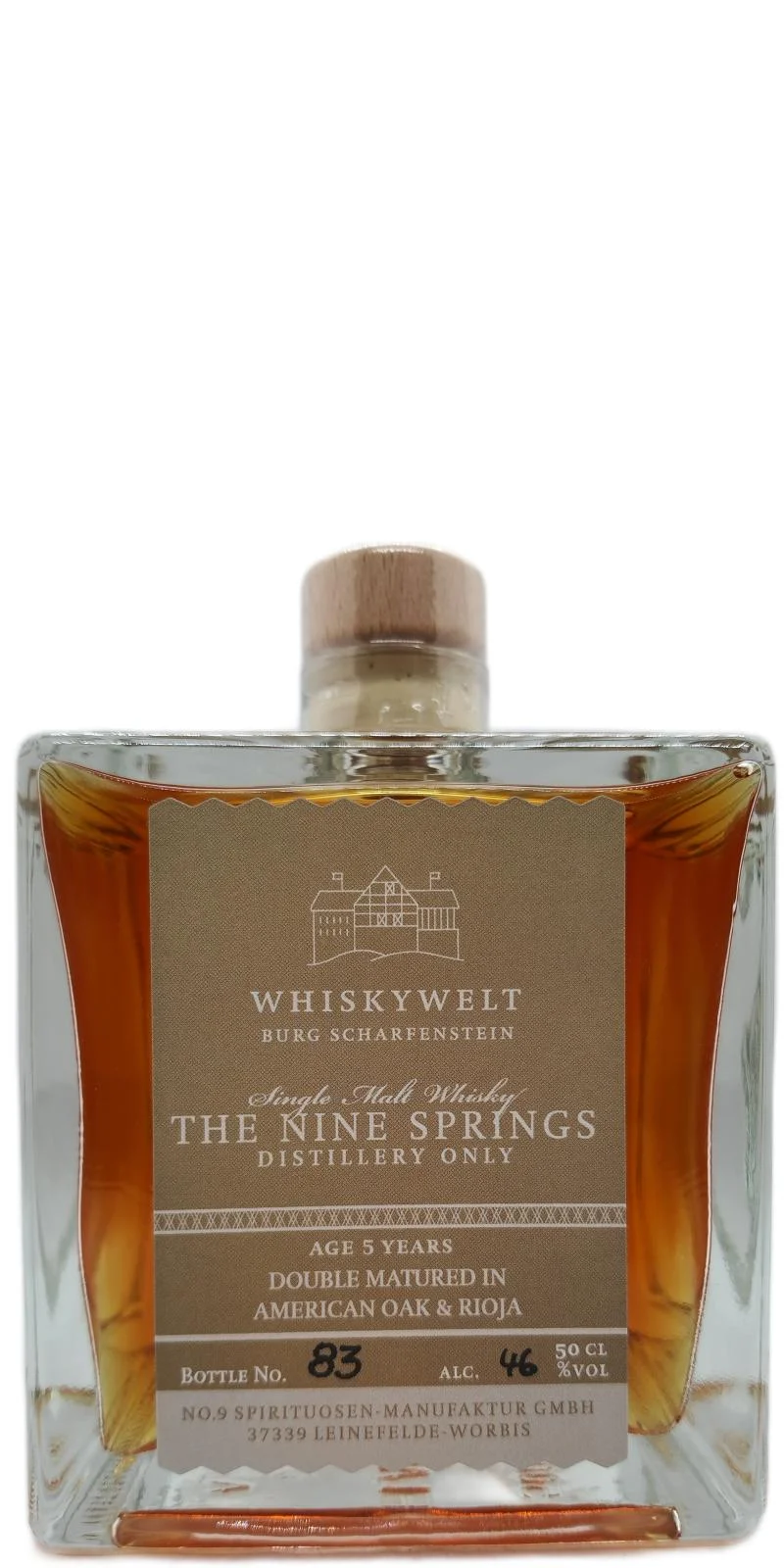 The Nine Springs 05-Year-Old Whiskywelt Burg Scharfenstein (5 Year Old) Single Malt Whisky | 500ML