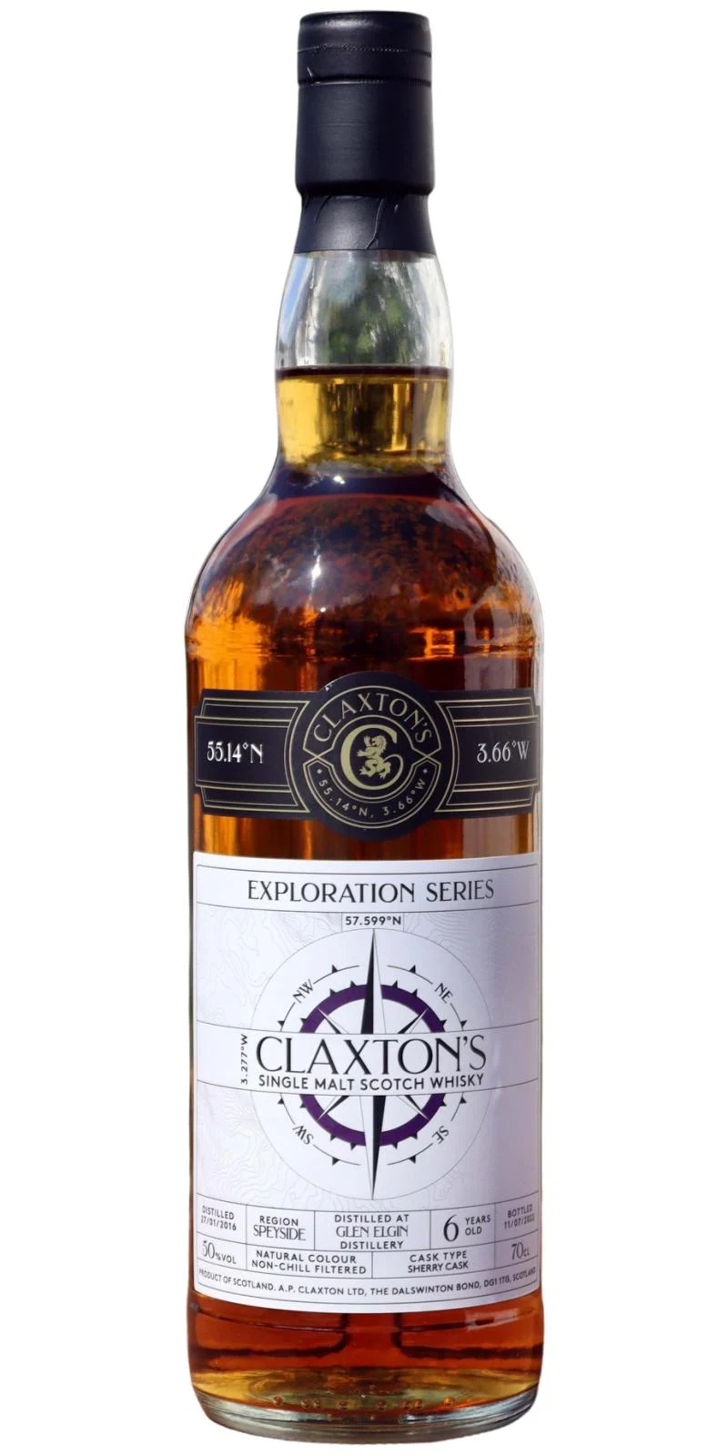 Glen Elgin 2016 (Claxton's) Exploration Series (6 Year Old) Single Malt Scotch Whisky | 700ML - Whiskey