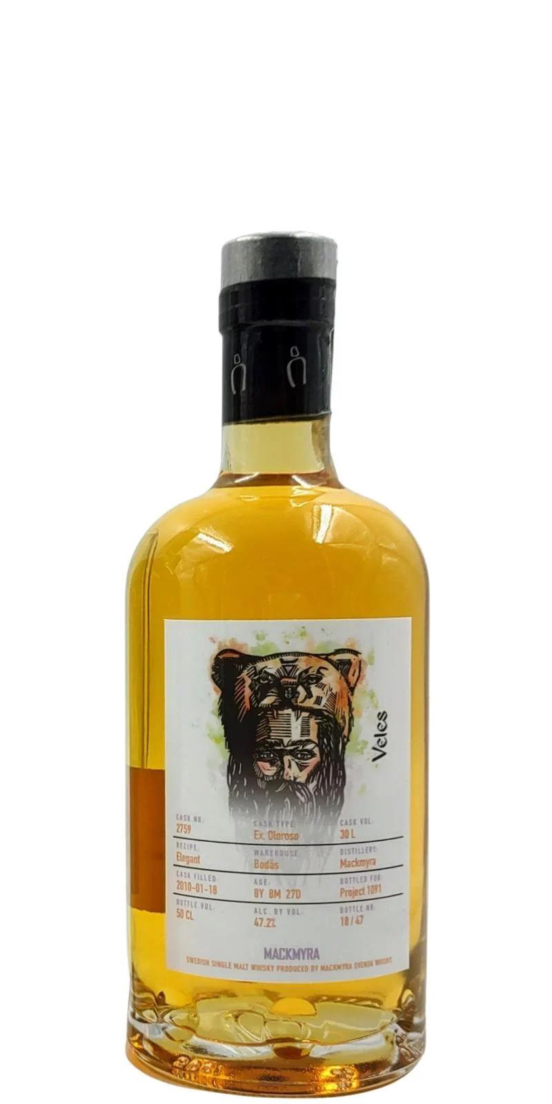 Mackmyra 2010 Veles (8 Year Old) Single Malt Whisky | 500ML - Whiskey