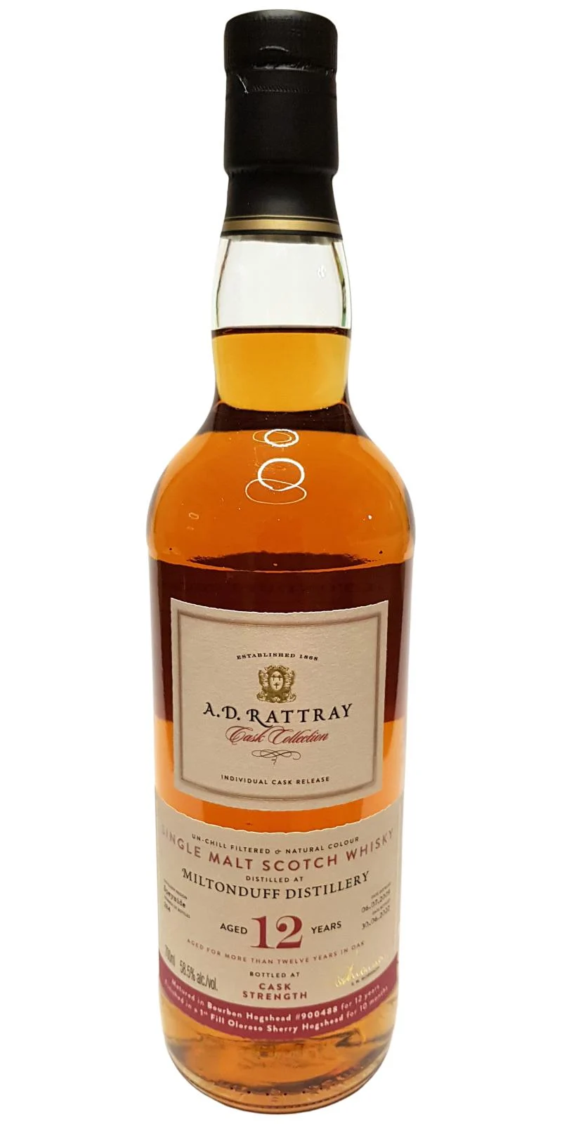 Miltonduff 2009 (A.D. Rattray) Cask Collection (12 Year Old) Single Malt Scotch Whisky | 700ML - Whiskey