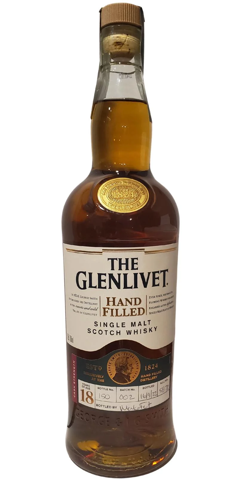 Glenlivet 18-Year-Old Hand filled at the distillery Single Malt Scotch Whisky | 700ML