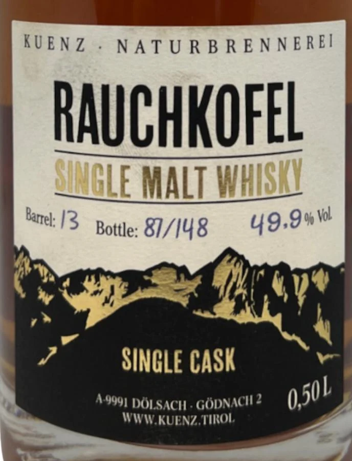Rauchkofel 2016 Single Cask Single Malt Whisky | 500ML - Whiskey