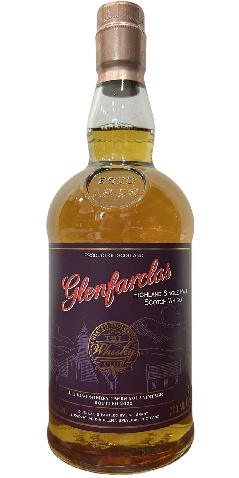 Glenfarclas Oloroso Sherry Casks 2012 Vintage Bottled 2022 Scotch Whisky | 700ML