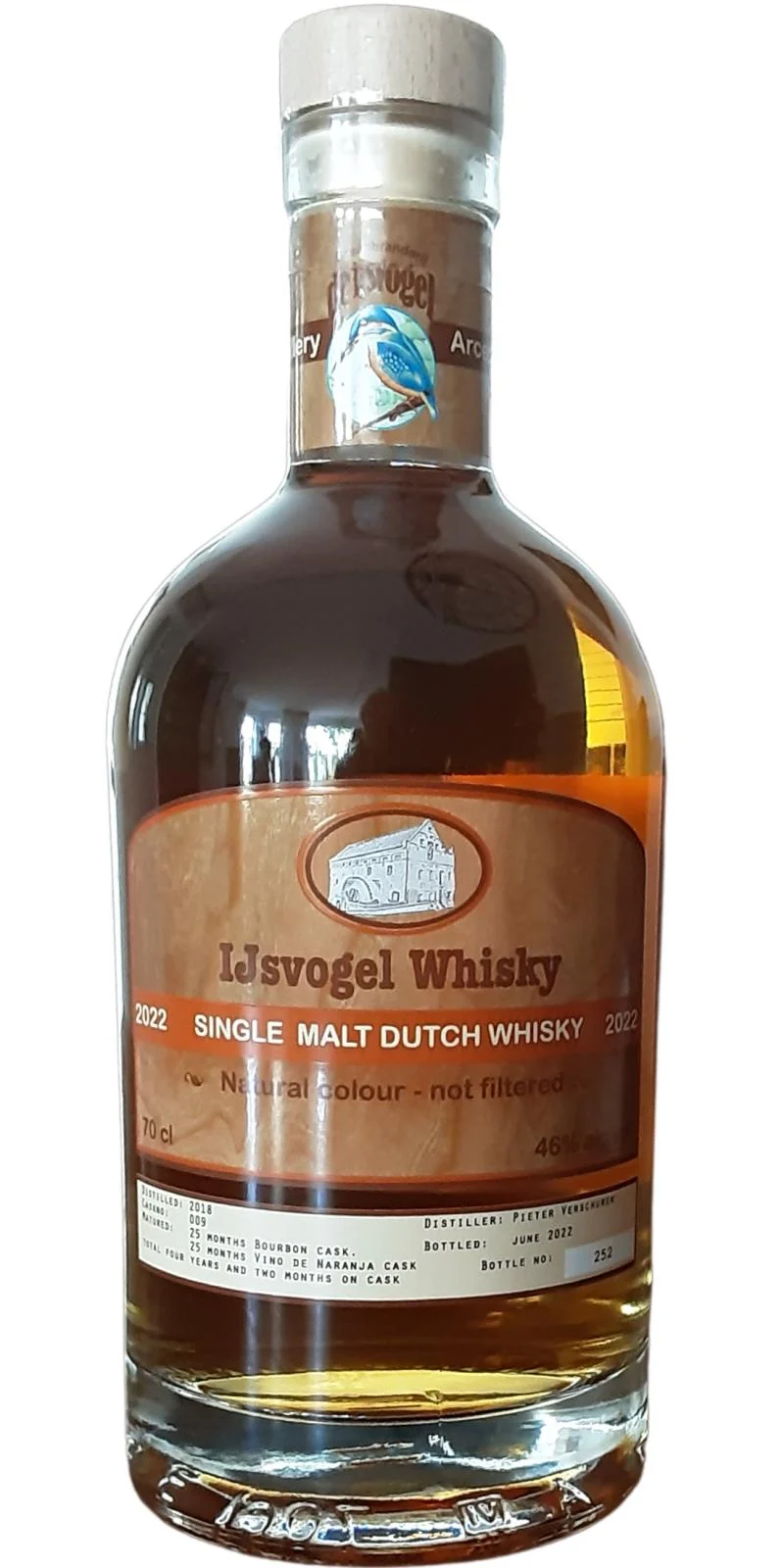 De IJsvogel 4 Year Old Single Malt Dutch Whisky | 700ML - Whiskey
