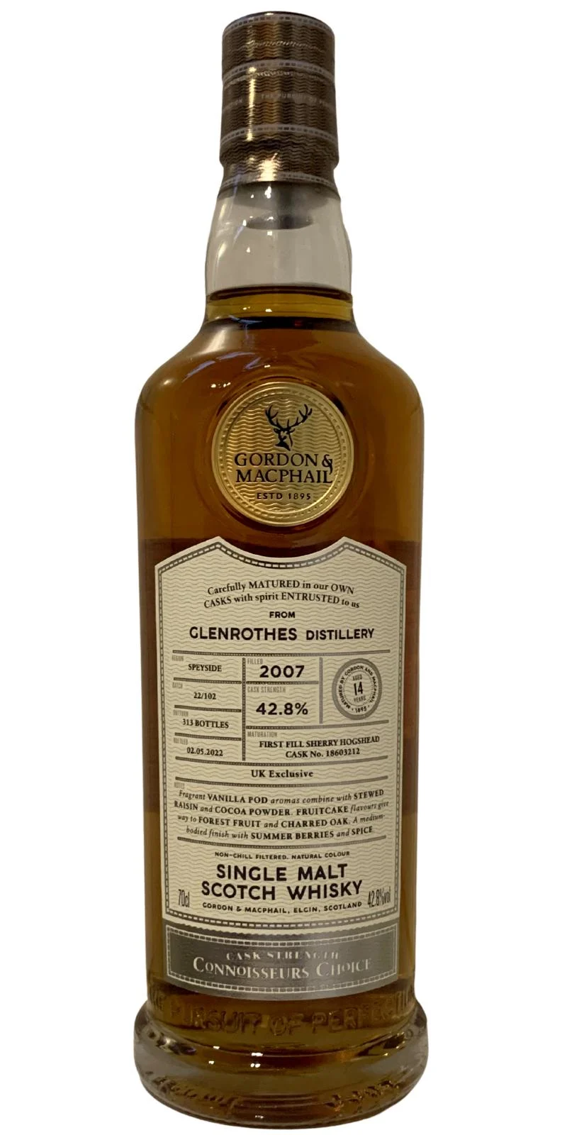 Glenrothes 2007 GM Connoisseurs Choice - Cask Strength Scotch Whisky | 700ML