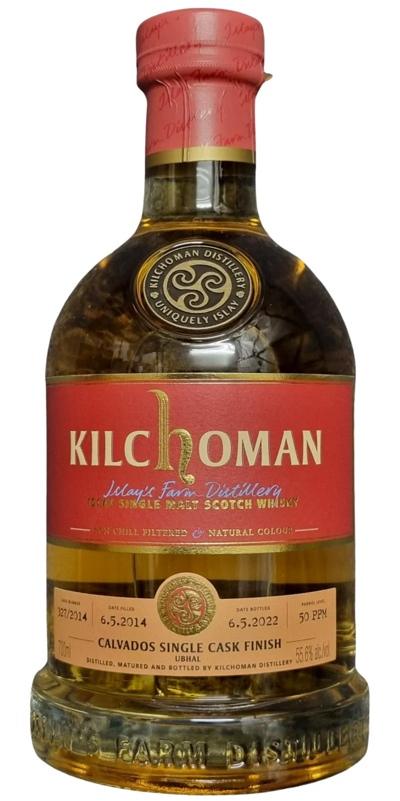 Kilchoman 2014 Calvados Finish Single Cask Islay Single Malt Scotch Whisky | 700ML - Whiskey