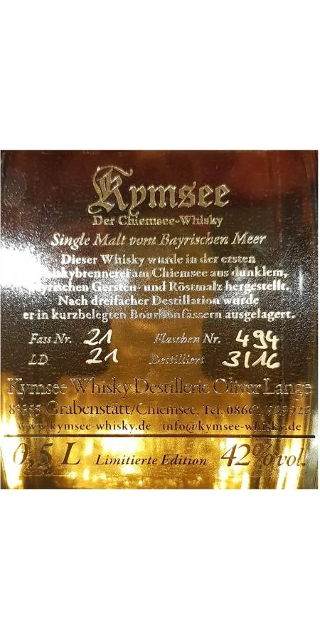 Kymsee 2016 (Cask #21) 2019 Release Single Malt Whisky | 500ML - Whiskey