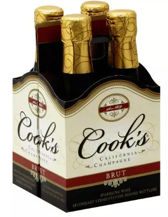 Cook's Champagne | California Champagne Brut (4)*187ML - NV