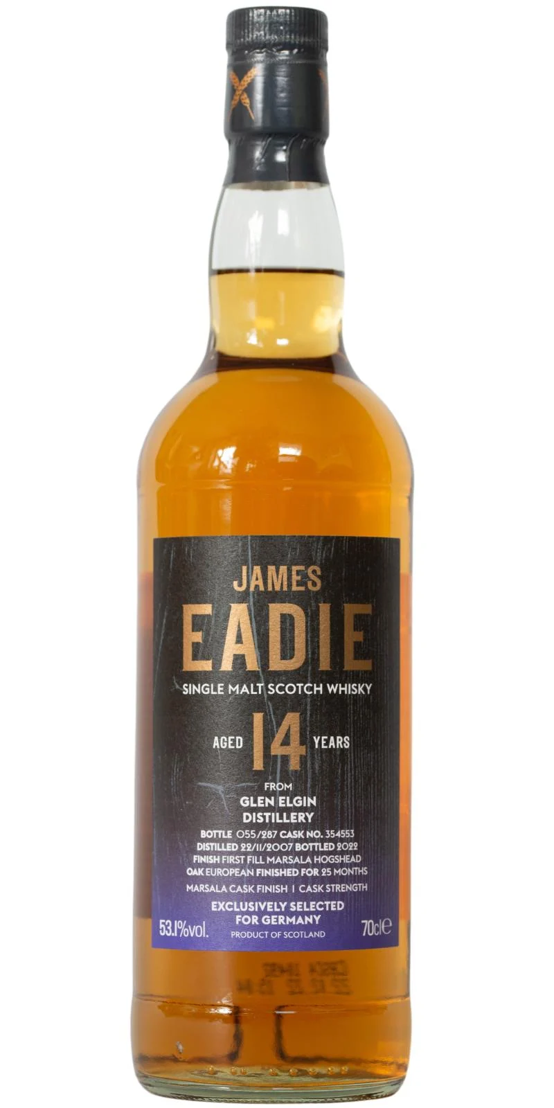 Glen Elgin 2007 (James Eadie) 14 Year Old Scotch Whisky | 700ML - Whiskey