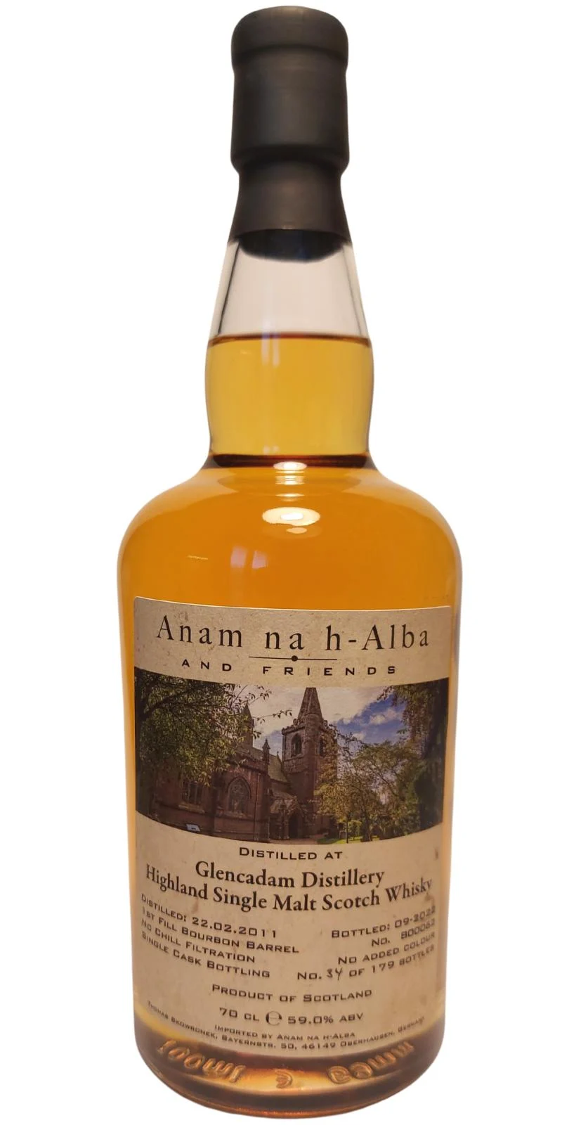 Glencadam 2011 ANHA (11 Year Old) Highland Single Malt Scotch Whisky | 700ML - Whiskey