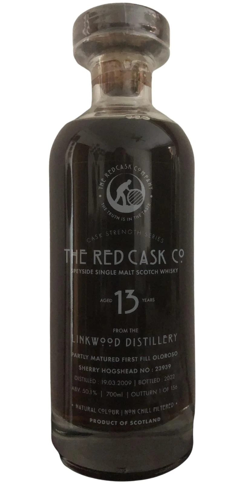 Linkwood 2009 (Global Whisky Limited) The Red Cask Co. (13 años) Whisky escocés de pura malta de Speyside | 700ML