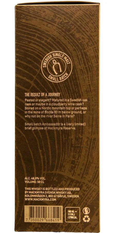 Mackmyra Ambassadör Small Batch Single Malt Whisky | 500ML - Whiskey