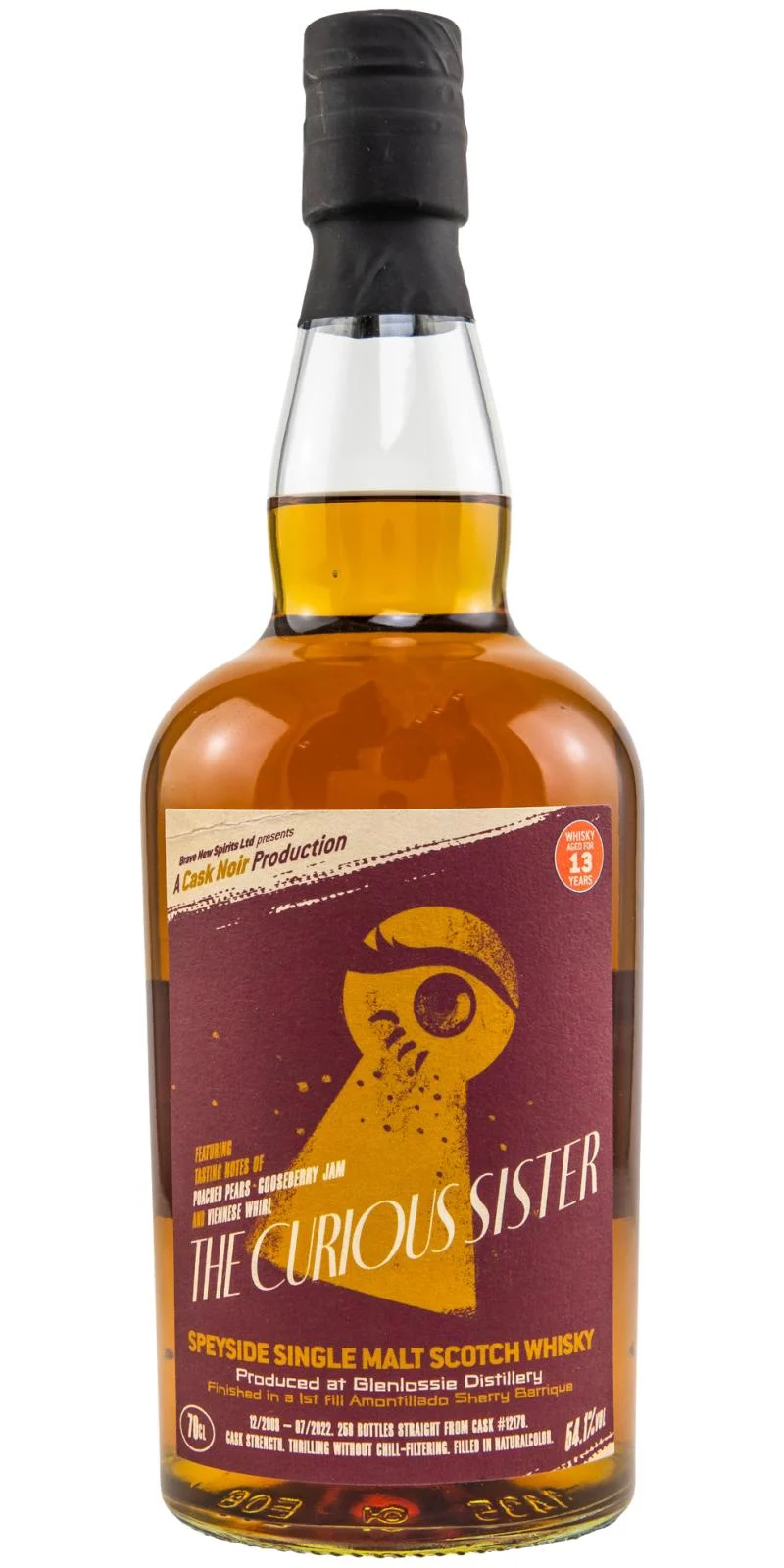 Glenlossie 2008 (Brave New Spirits) A Cask Noir Production (13 Year Old) Speside Single Malt Scotch Whisky | 700ML